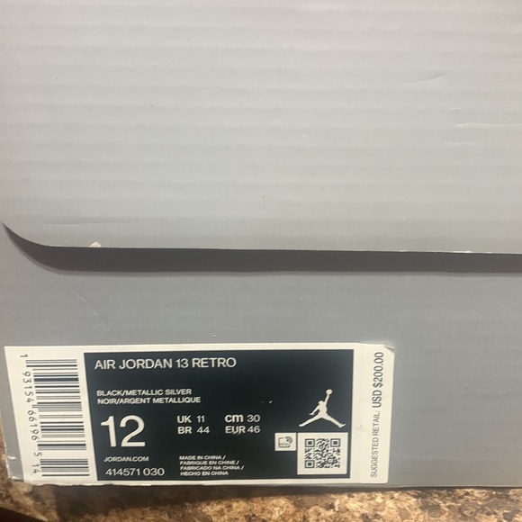 Men’s Jordan 13 retro black and Tiffany blue shoes. Size 12. - Picture 7 of 7